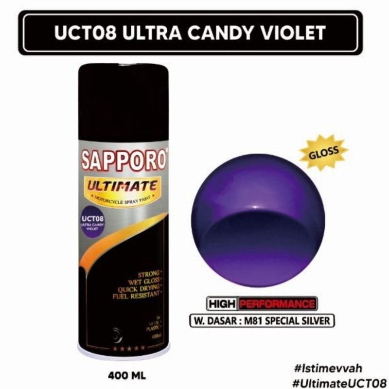 Sapporo Ultimate UCT08 Ultra Candy Violet Candy Tone Candytone Ungu Violet Purple