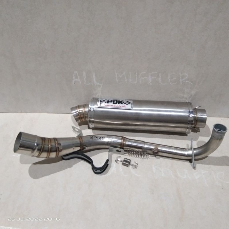 Knalpot Racing PDK bulat panjang Nmax dan Aerox fullset