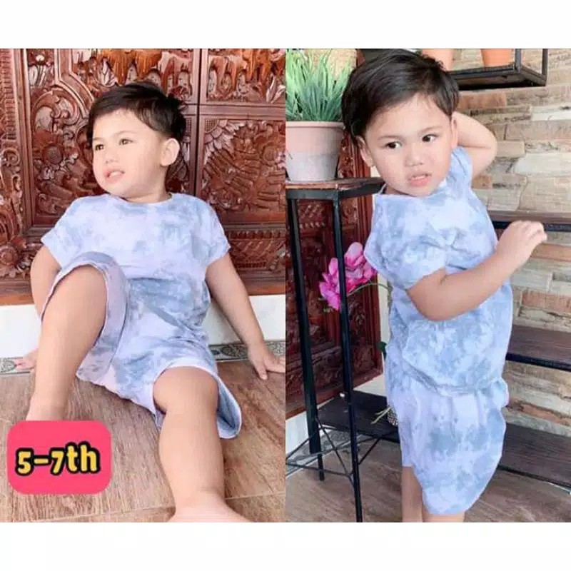SETELAN ANAK TIE DYE CEWEK COWOK TERMURAH KATUN ADEM NYAMAN
