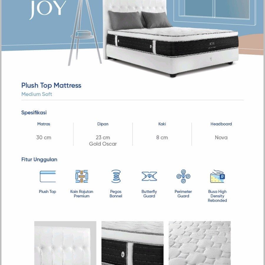 LJ Springbed Premium Joy Matras 90/100/120/140/160/180/200