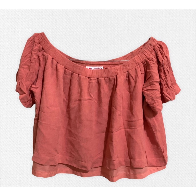 Preloved Colorbox Sabrina Crop Top