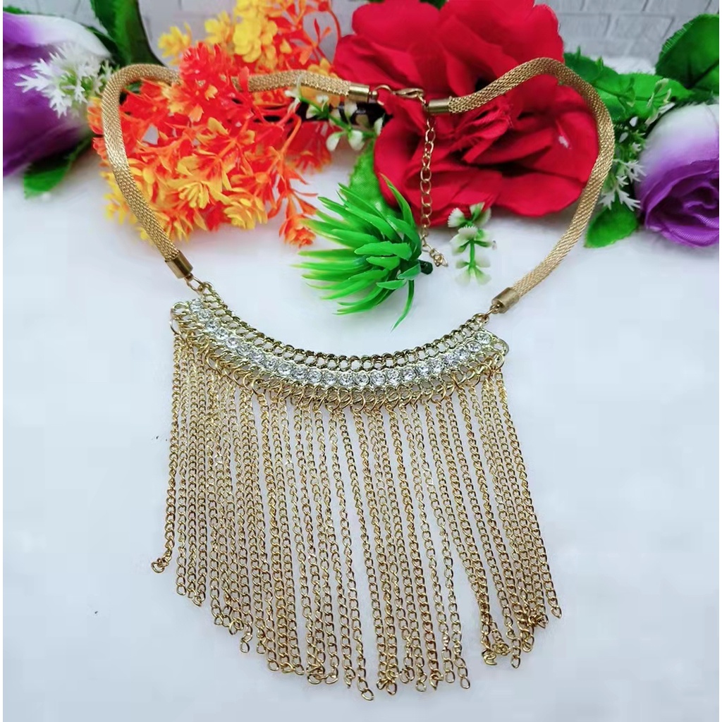 Aksesoris kalung fashion kalung elegan kalung hijab aksesoris cantik kalung daun elegan cantikA96-99