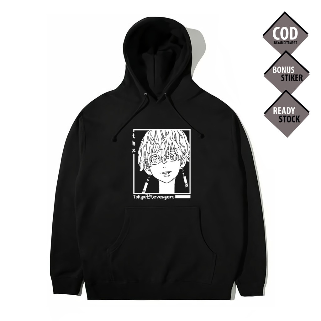 HOODIE TOKYO REVENGERS IZANA KUROKAWA COSPLAY BAJU JEPANG CULTURE ANIME MANGA TENJIKU BLACK TM