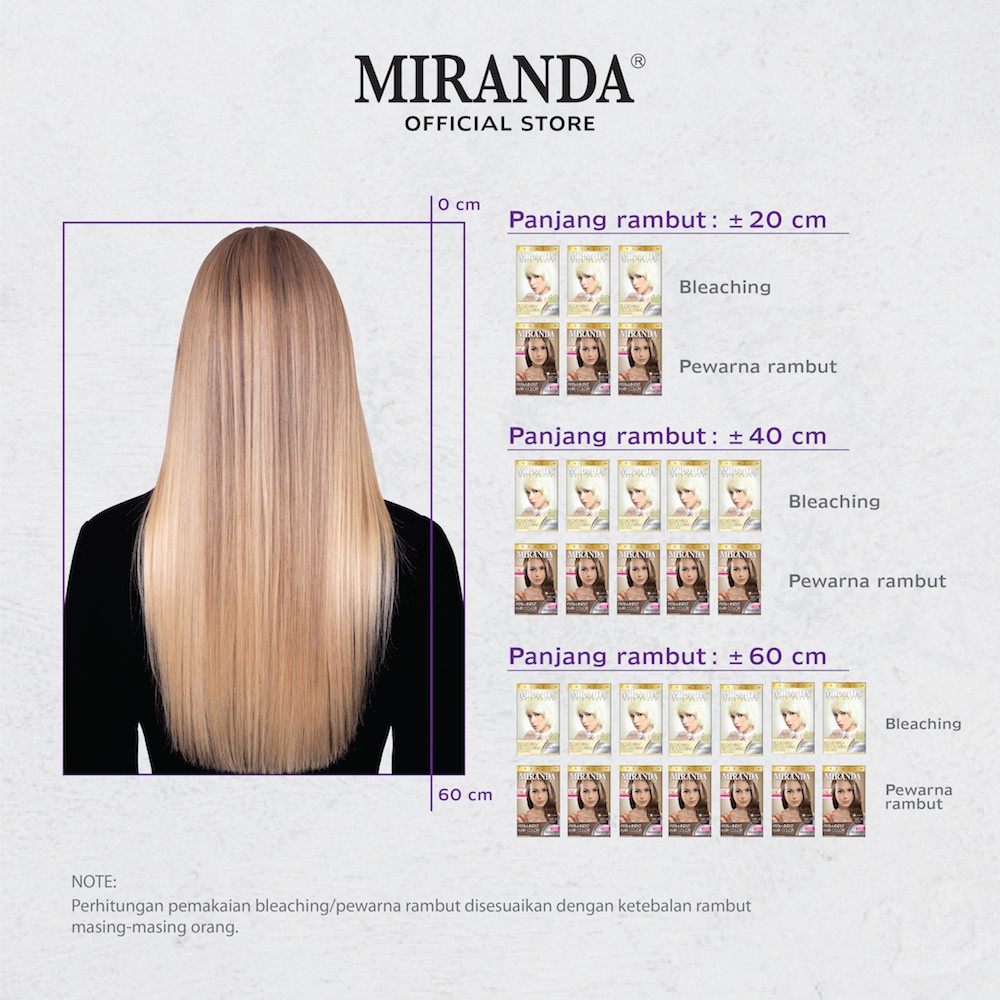 Miranda Hair Color (Cat Rambut Permanen) MC6 Bleaching 30ml