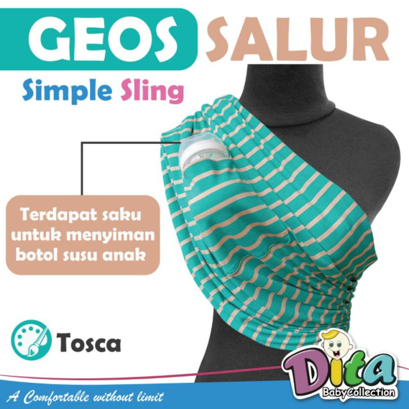 Gendongan Kaos(Geos) Dita Geos Salur 1 LAPIS GENDONGAN SIMPLE SLING GEOS GENDONGAN GEOS DITA SALUR