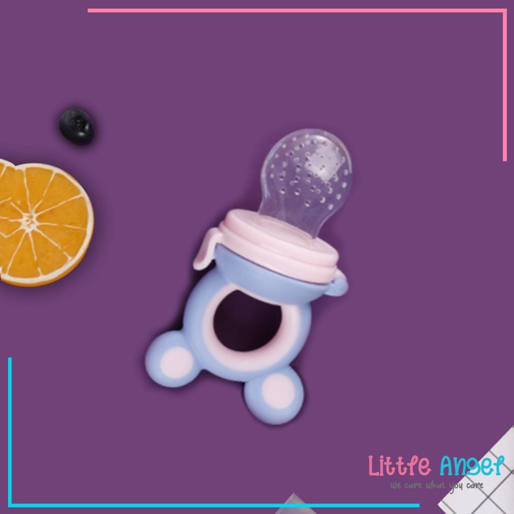 DOT BUAH EMPENG BAYI MPASI Multifungsi Baby Fruit Feeder Original BPA FREE PREMIUM COD-Blue Pink