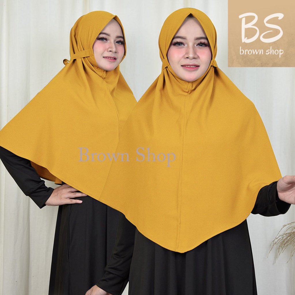 kerudung jilbab / hijab khimar bergo maryam siria tali bahan kain wollycrepe mariyam caltri premium 