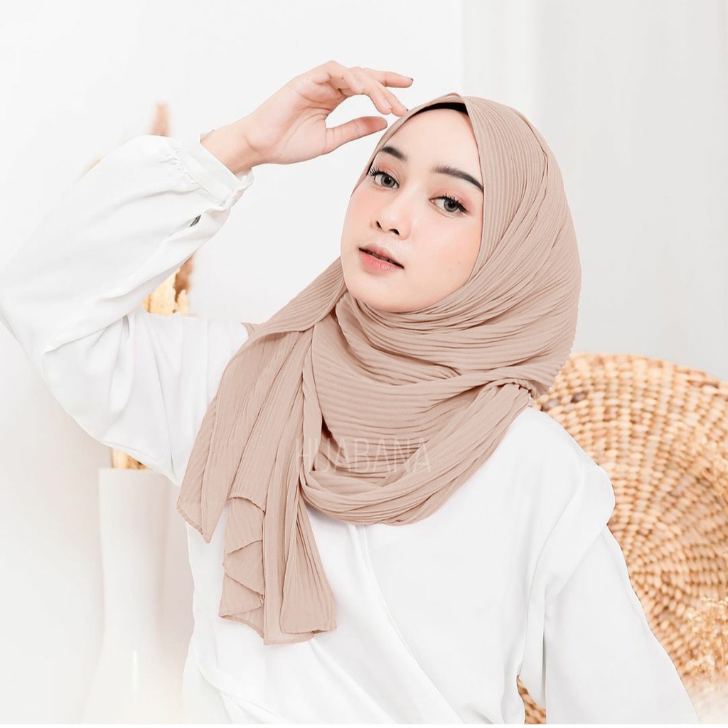 Pashmina Plisket Elisa - Pashmina Prisket Diamond - Kerudung Pashmina Premium Full