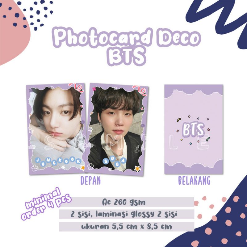 Photocard deco BTS PC cute BTS