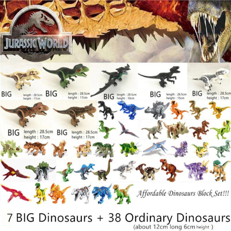 Mainan Lego Anak Legoed Jurassic World Park Dinosaurs Family Building Blocks Affordable Set