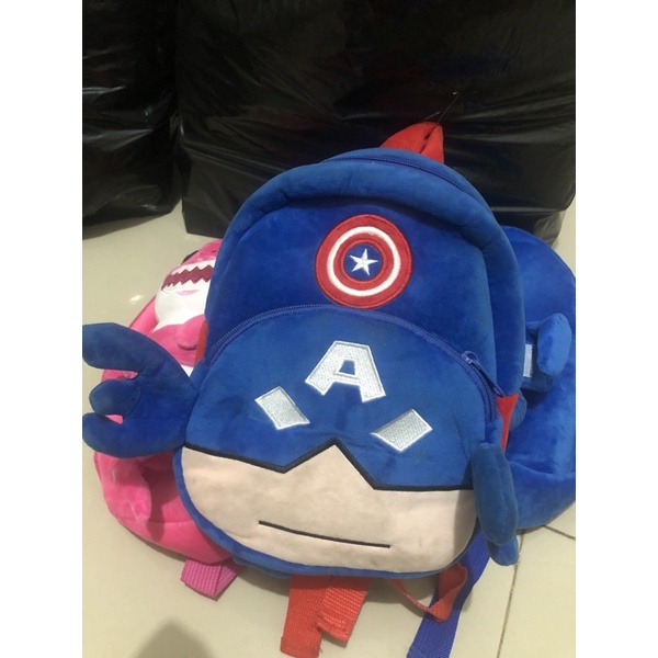 TAS ANAK IMPORT RANSEL ANAK TAS CAPTAIN AMERIKA