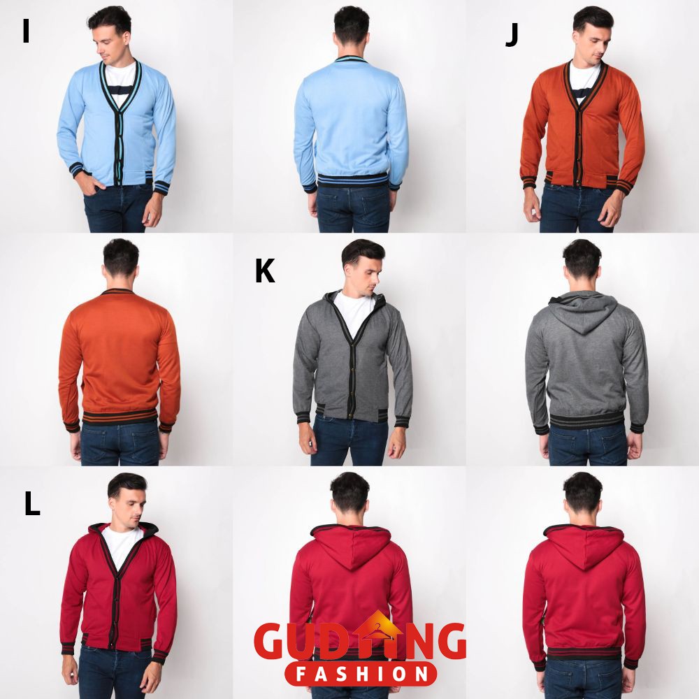 Cardigan Keren Modis Pria Fleece / Kardigan Pria Banyak Warna Pilihan – CAR (COMB)