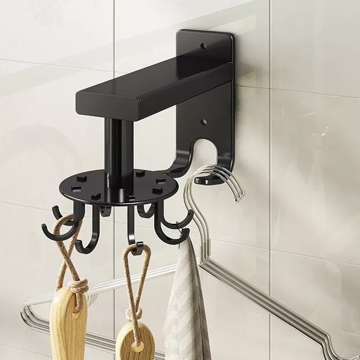 Rak Putar Serbaguna Gantungan Alat Dapur 8 Kait Gantungan Hook Stainless Steel