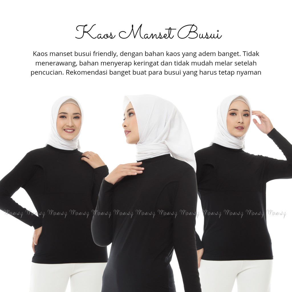 Biiu Baju Kaos Manset Ibu Menyusui Busui Tangan Panjang Premium