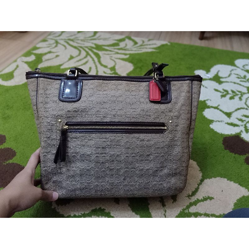 coach Tote bag kanvas tas wanita
