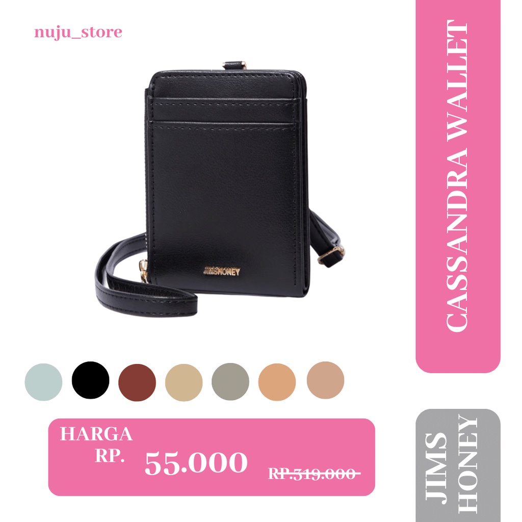 DOMPET KARTU CASSANDRA DOMPET LIPAT CARD HOLDER DOMPET WANITA KECIL JIMS HONEY ORI MURAH