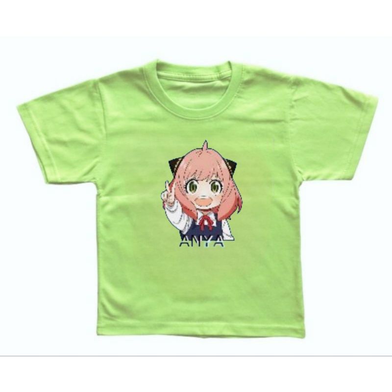 Baju Kaos Atasan Anak Cewek  ANIME SPY X FAMILY&quot;KARAKTER ANYA&quot; 1-12 Tahun S.M.L.XL.2XL.3XL