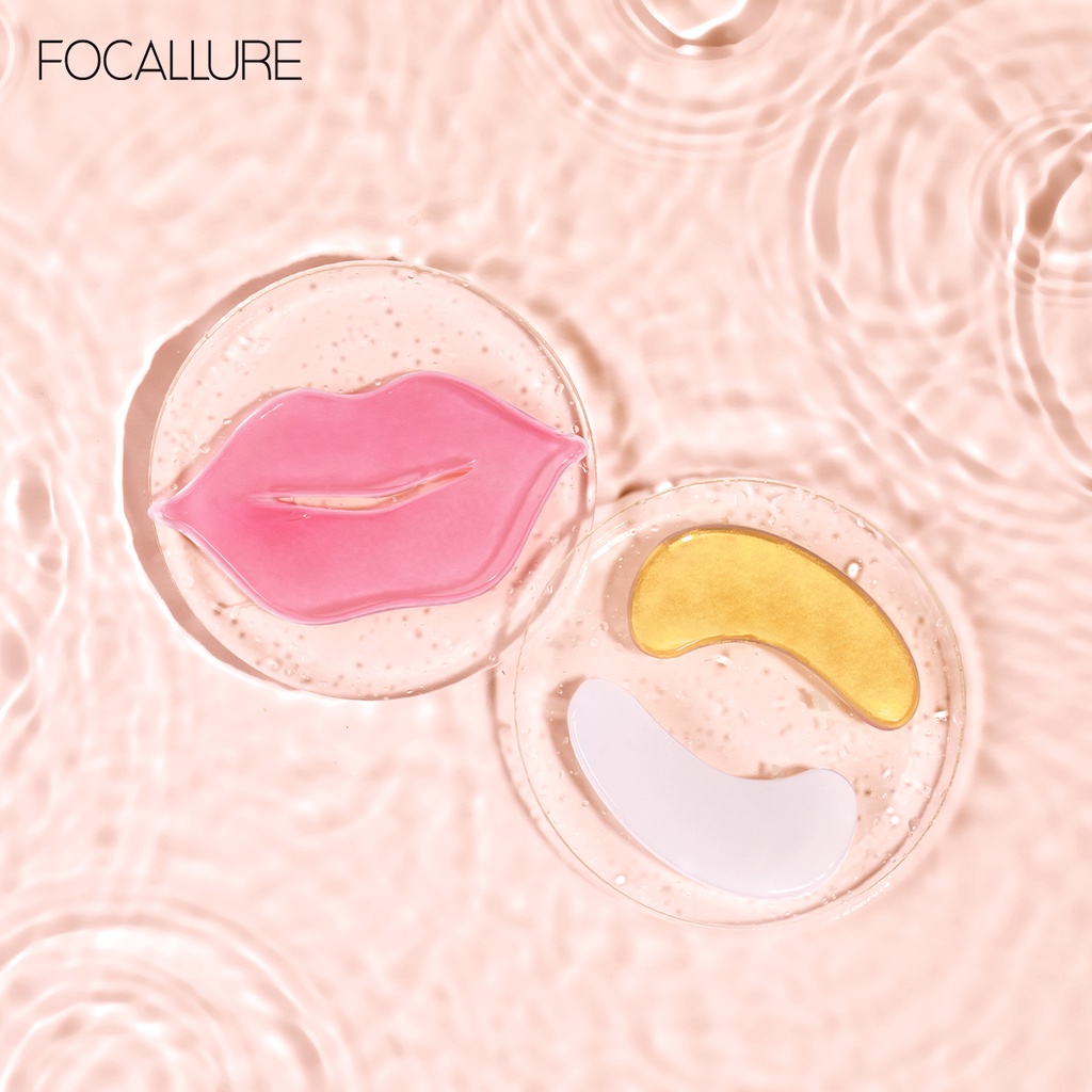 FOCALLURE Collagen Crystal Eye Mask &amp; Lip Mask / 24K Gold Eye Mask / Hydra Gel Eye Mask / Cherry Lip Mask / Masker Mata / Masker Bibir