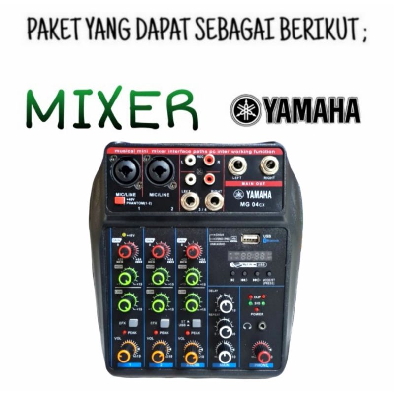 Paket Karaoke 3R Aktif Dobel 12 Inch Mixer Bluetooth Yamaha 2 Mic Live Akustic