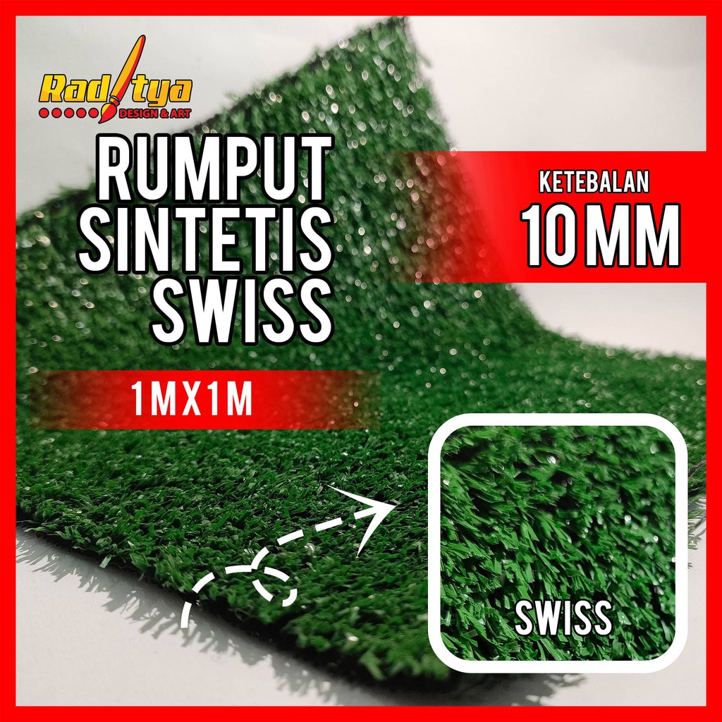 Rumput Sintetis Palsu Ketebalan Rumput 10mm | Semi Premium Original Terbaik