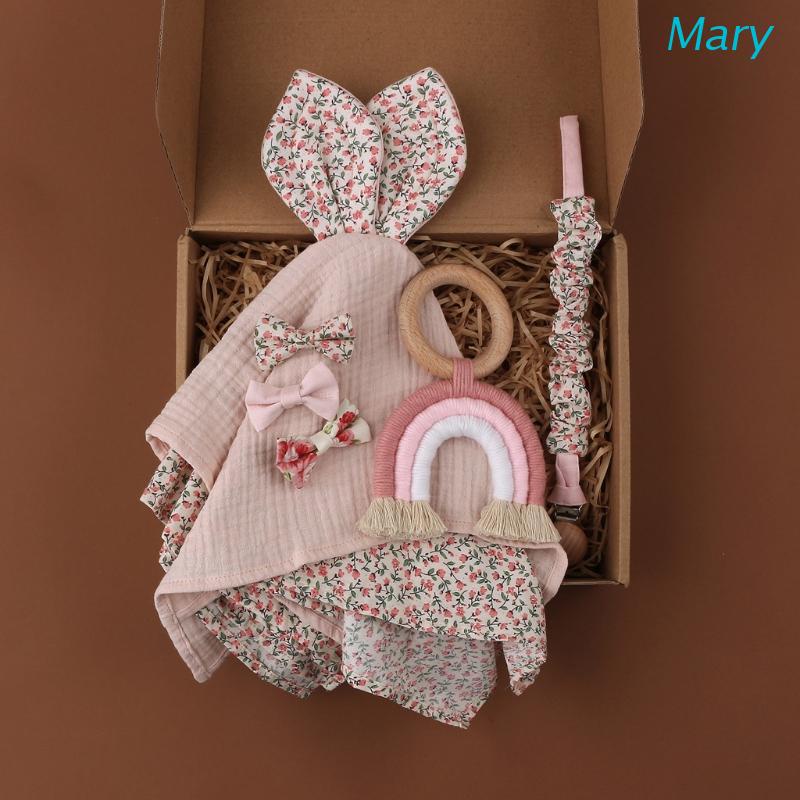 Mary 1 Set Klip Jepit Empeng / Teether Bayi Perempuan Warna Pelangi
