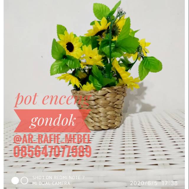Pot enceng gondok / vas enceng gondok / enceng gondok