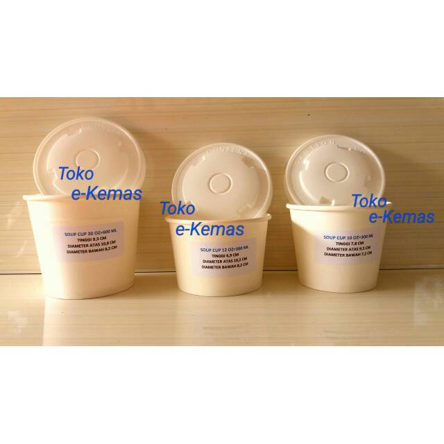 Tutup Soup Cup 10 oz / 12 oz / 20 oz