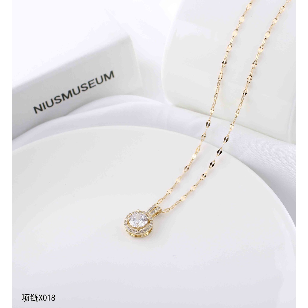 Kalung Titanium Permata Perhiasan Fashion 018,045