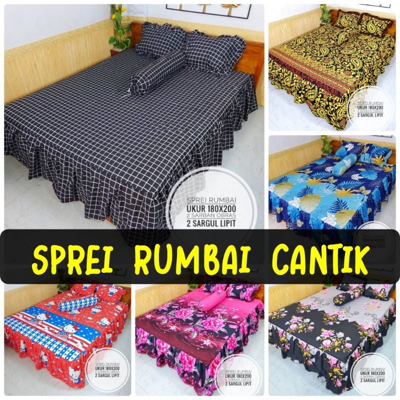 Sprei Rumbai Seprei Homemade Seprai Murah Motif Cantik tidur nyenyak