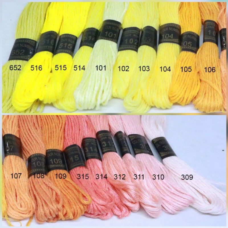 Benang Sulam Rose (Varian KUNING)