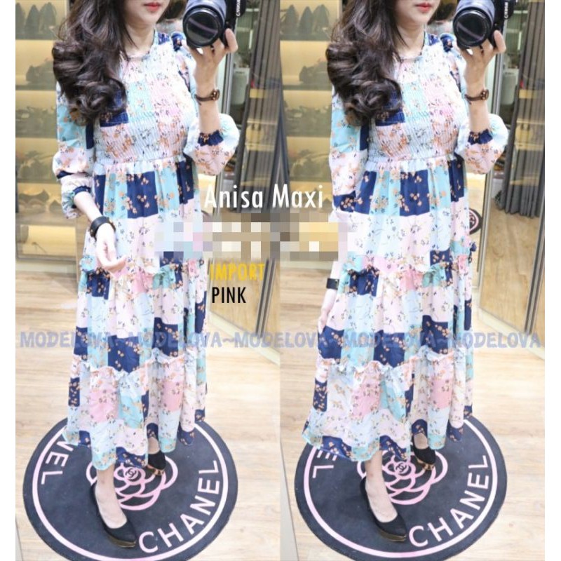 MDLV~ANISA MAXI / LONG DRESS / GAMIS IMPORT / FASHION WANITA IMPORT