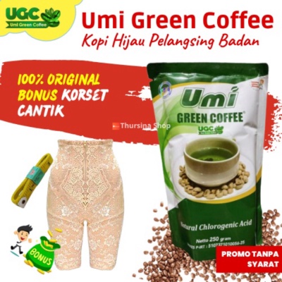 

Umi Green Coffee Pelangsing Original Kemasan Baru UGC Kopi Penurun Berat Badan BONUS KORSET Berkualitas