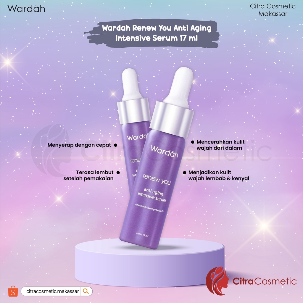 Wardah Renew You Series Anti Aging | Sleeping Mask | Day | Night Cream | Facial Wash | Serum | Eye Cream | Essence | Facial Wash