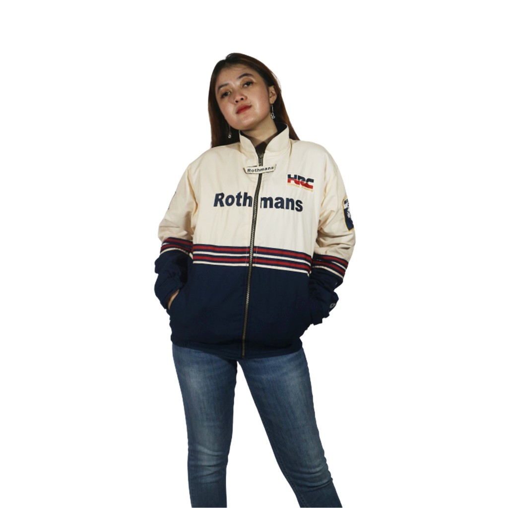 Jaket Motor Pria Honda Rothmans Team Jacket Vintage Terbaru Nsr Cbr Tiger Scoppy Adv Pcx Forza-1