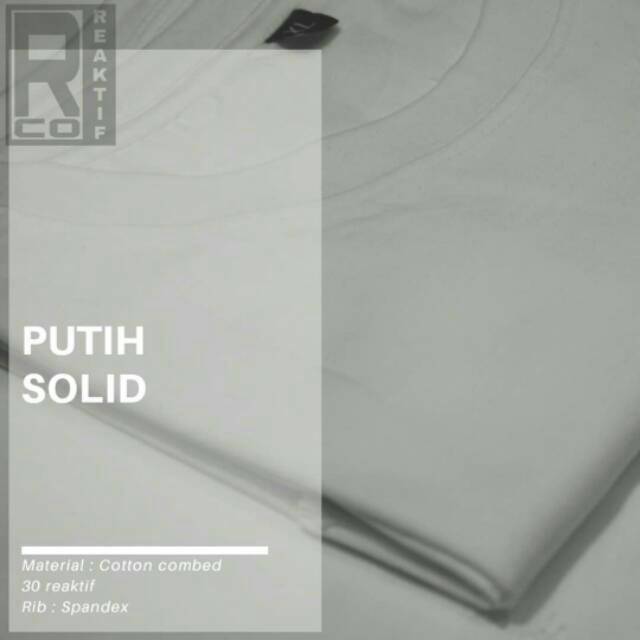 KAOS COTTON REACTIVE STANDARD DISTRO 30S 35K/LUSIN KERAH ANTI MELAR SOFT COTTON