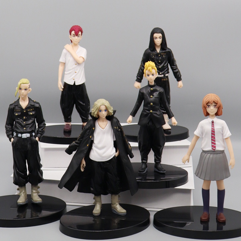Mainan Action Figure Tokyo Revengers Hanagaki Takemichi Ryuguji Ken Baji Keisuke Matsuno Chifuyu Bahan Pvc 17cm