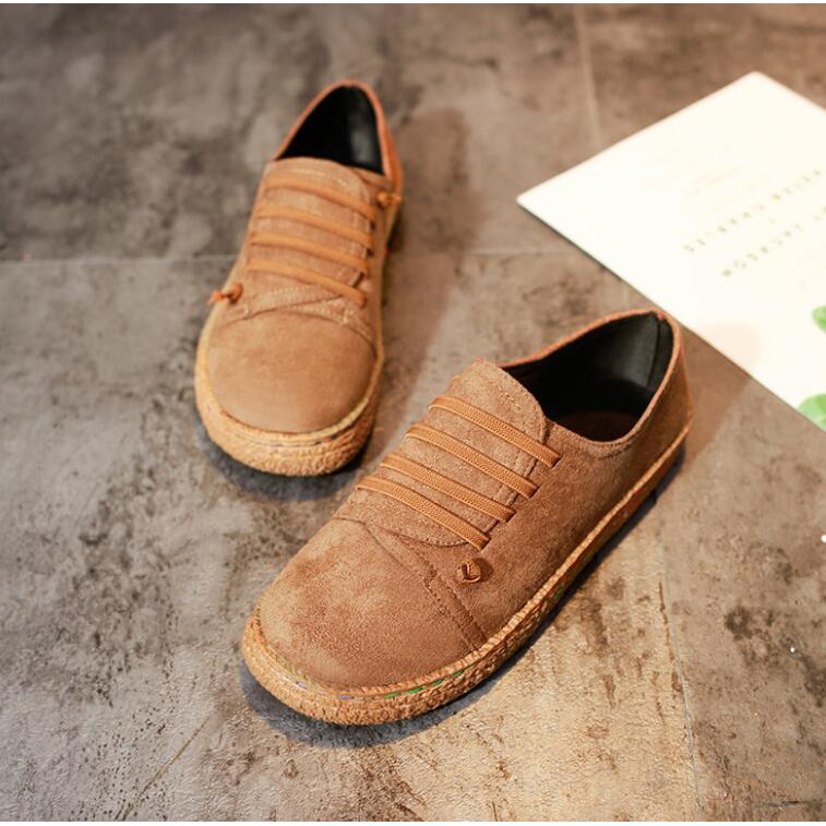 round toe slip on shoes