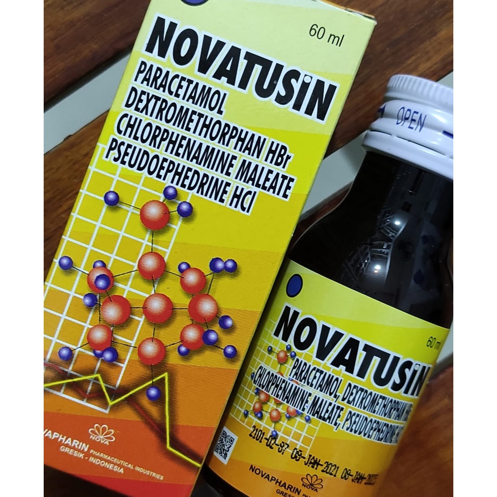 Novatusin 60 ML / Obat Sirup Demam / Flu / Bersin / Hidung Sumbat / Sakit Kepala / Batuk