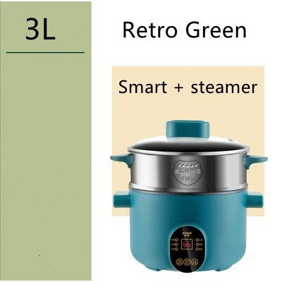 JIASHI Smart Rice Cooker Penanak Nasi Mini Multi-Function Cooker 3L 600W with Steamer - JWS-3003A - Green