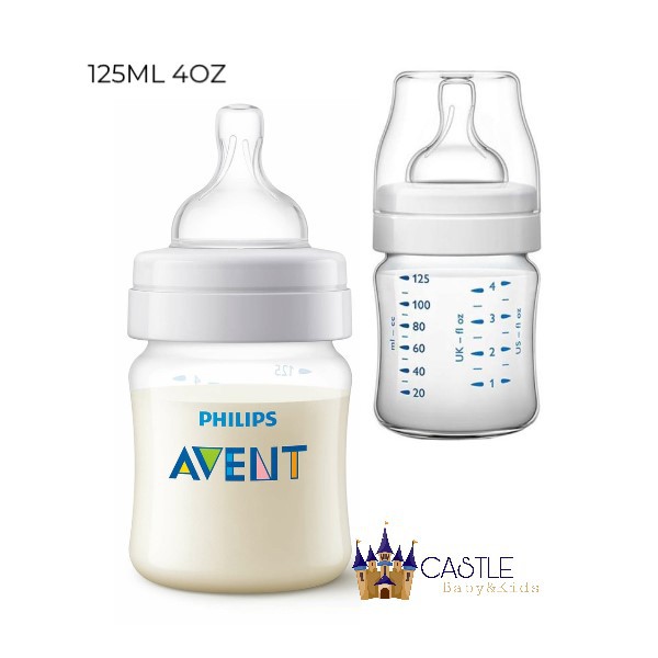 Castle - SCF560/17 Philips Avent Bottle Classic+ Polypropylene 125ml / 4Oz Botol Susu