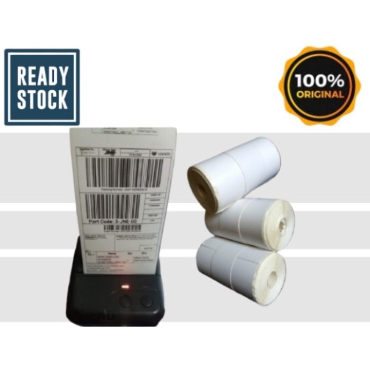 KERTAS LABEL THERMAL / STICKER LABEL THERMAL 80X6M