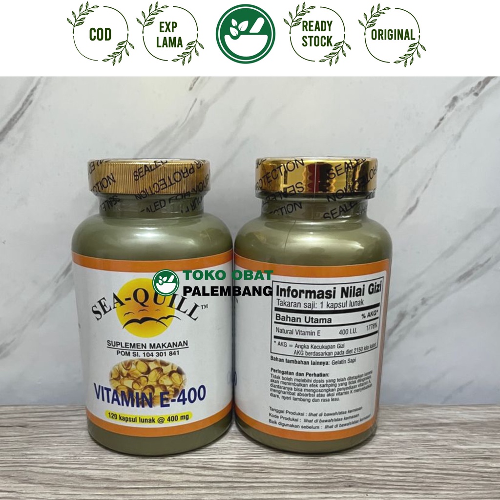 SEA QUILL VITAMIN E 400IU 120 KAPSUL LUNAK SEA-QUILL VITAMIN-E VIT E