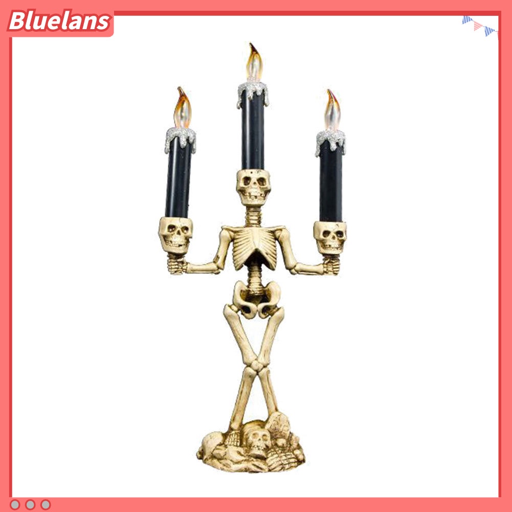 Holder Lilin Bentuk Tengkorak Halloween Untuk Dekorasi Rumah