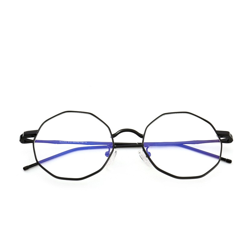 ♥TMALL88♥ COD Kacamata Baca Frame Anti Radiasi Metal Gaya Retro Untuk Pria / Wanita KM66