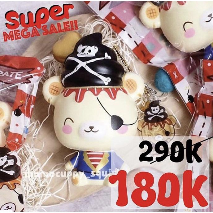 PROMO SQUISHY LICENSED yummibear pirate by creamiicandy (100% ORI) ---Terbaru---