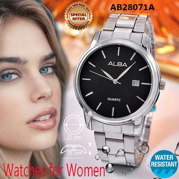 AB28071A-L-Jam Tangan Wanita Kasual-Jam Anti Air--Tgl-Stainless Stell Band-AT Store-3