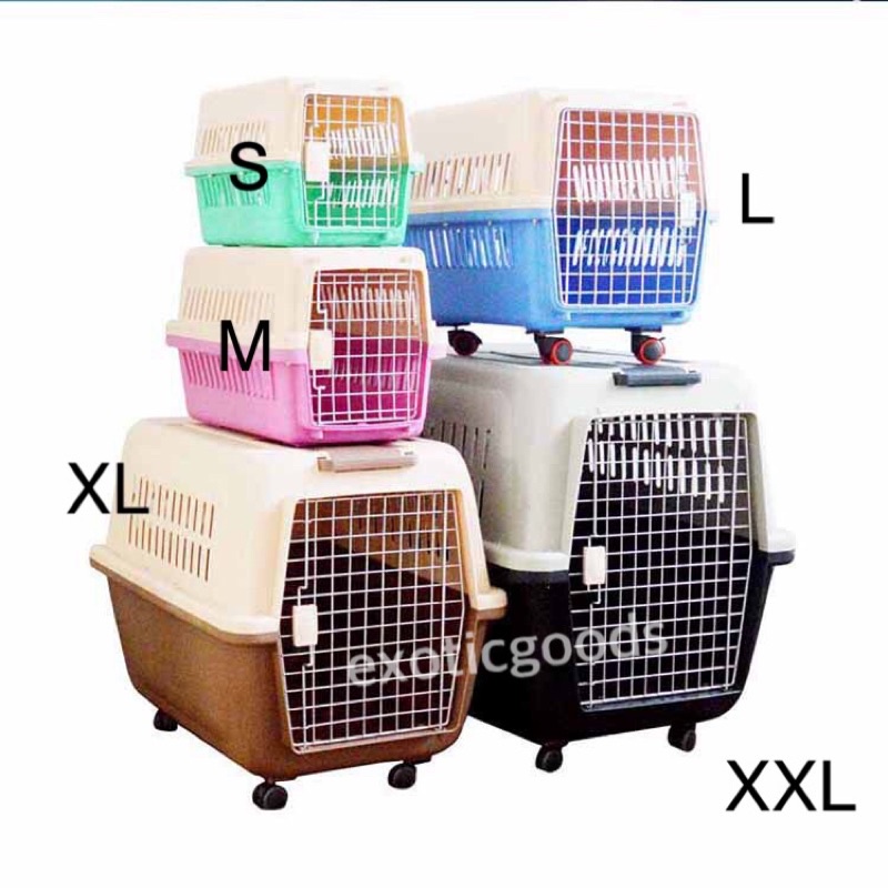 PET CARGO SIZE L 66cm x 45cm x 45cm PET KARGO ANJING PET CARGO KUCING PET CARRIER ANJING PET KENNEL BOX PENGIRIMAN HEWAN KANDANG KARGO HEWAN PET TRAVEL CARGO JUMBO PET CARGO BESAR