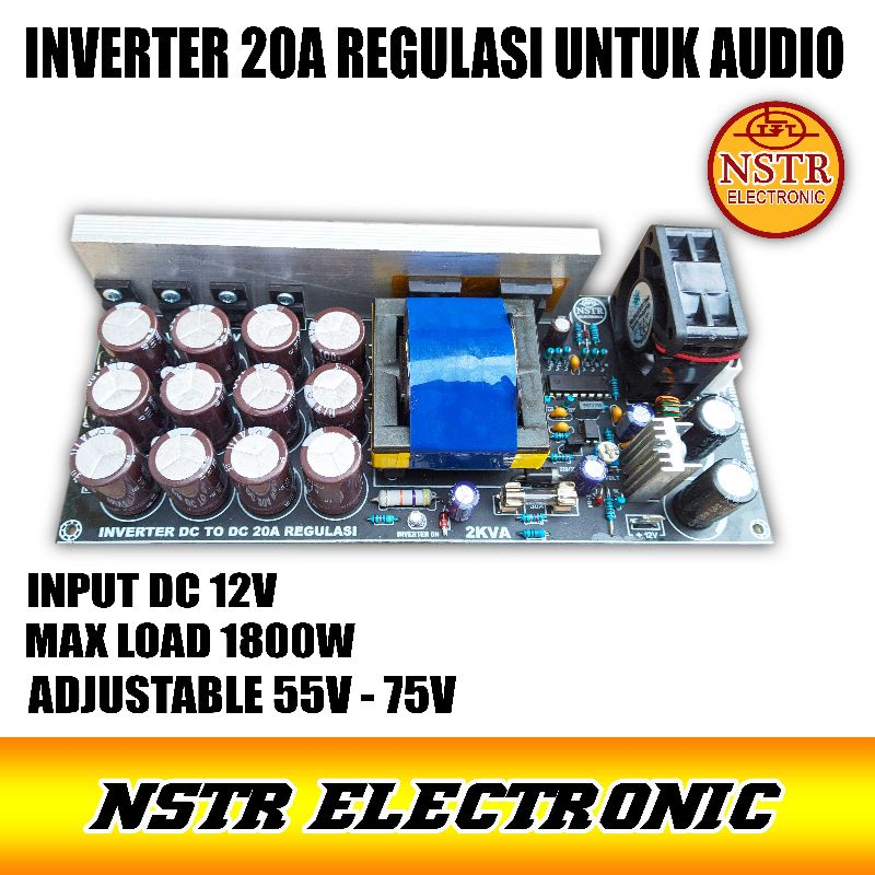 smps inverter DC to dc 20amper 2kva for audio