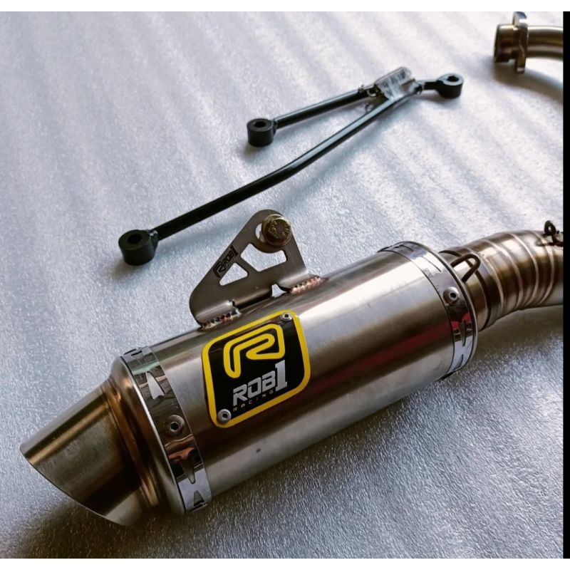 KNALPOT ROB1 MIO 200 CC FFA ROADRACE GP21 STAINLESS STELL ORIGINAL ROB1 RACING