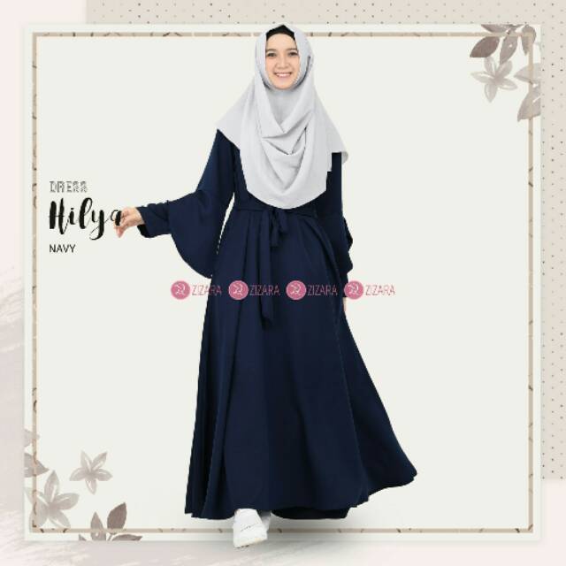 Hilya Dress Navy - Zizara